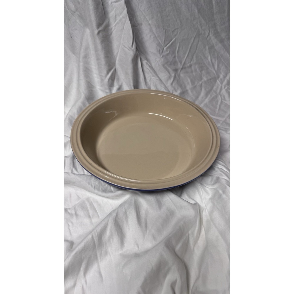 Le‎ Creuset Stoneware Blue 11.5" Pie Pan Baking Dish 07.47 Classic Kitchenware